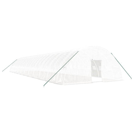Växthus med stålram vit 132 m² 22x6x2,85 m
