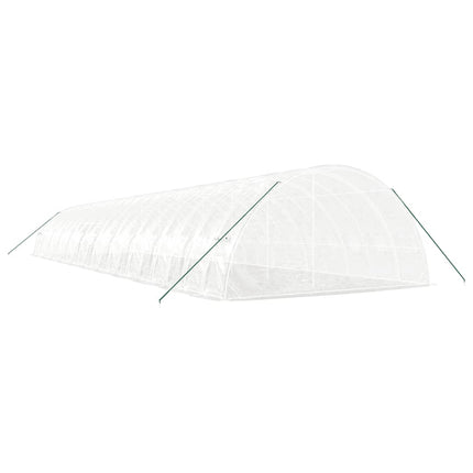 Växthus med stålram vit 132 m² 22x6x2,85 m