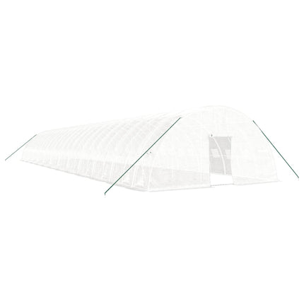 Växthus med stålram vit 144 m² 24x6x2,85 m