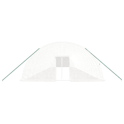 Växthus med stålram vit 144 m² 24x6x2,85 m