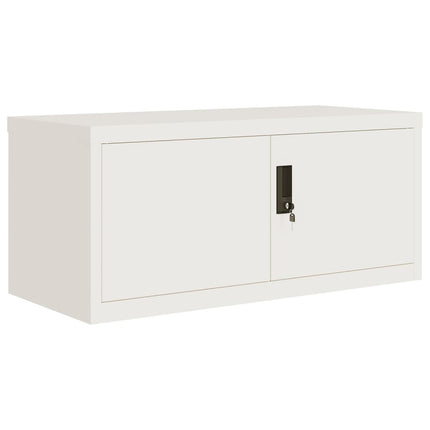 Dokumentskåp vit 90x40x110 cm stål