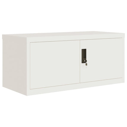 Förvaringsskåp vit 90x40x130 cm stål
