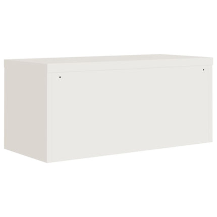 Förvaringsskåp vit 90x40x130 cm stål
