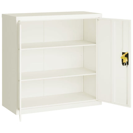 Förvaringsskåp vit 90x40x130 cm stål