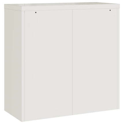 Förvaringsskåp vit 90x40x130 cm stål
