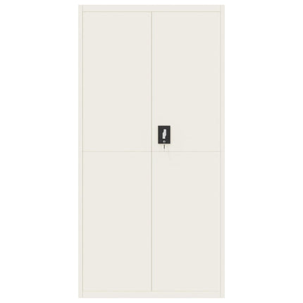 Dokumentskåp vit 90x40x220 cm stål