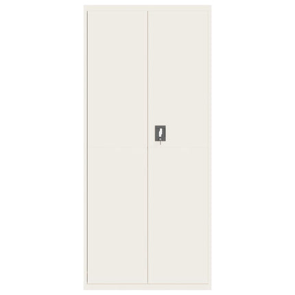 Dokumentskåp vit 90x40x240 cm stål