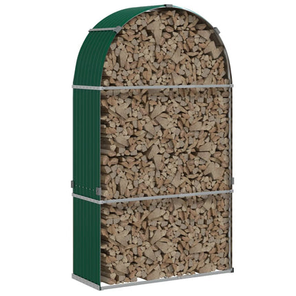 Vedställ grön 120x45x210 cm galvaniserat stål