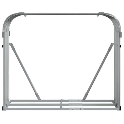 Vedställ ljusgrå 120x45x100 cm galvaniserat stål