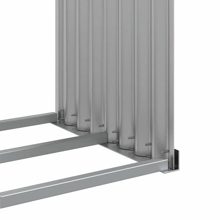 Vedställ ljusgrå 120x45x100 cm galvaniserat stål