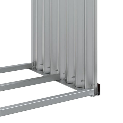 Vedställ brun 120x45x100 cm galvaniserat stål