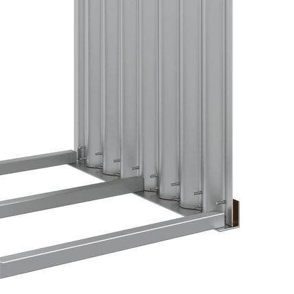 Vedställ träutseende 120x45x140 cm galvaniserat stål