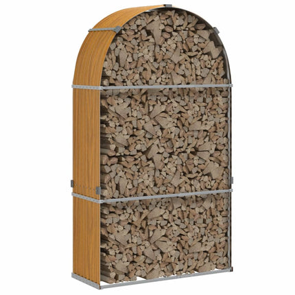 Vedställ träutseende 120x45x210 cm galvaniserat stål