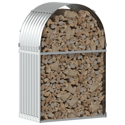 Vedställ silver 80x45x120 cm galvaniserat stål