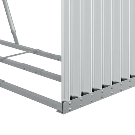 Vedställ silver 120x45x140 cm galvaniserat stål