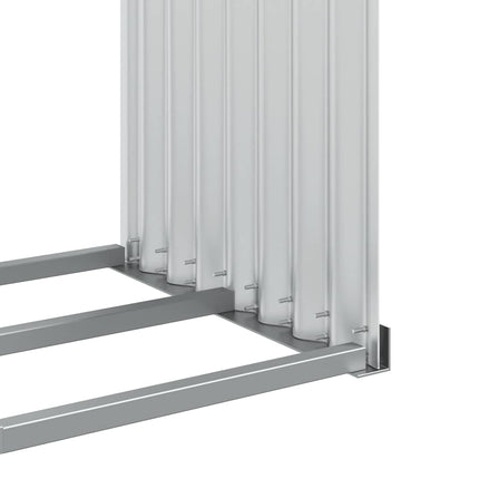 Vedställ silver 120x45x210 cm galvaniserat stål