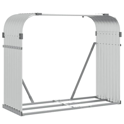 Vedställ silver 120x45x100 cm galvaniserat stål