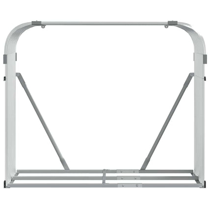 Vedställ silver 120x45x100 cm galvaniserat stål