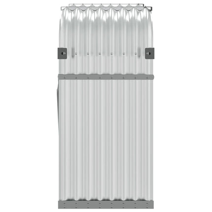 Vedställ silver 120x45x100 cm galvaniserat stål