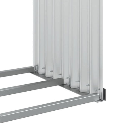 Vedställ silver 120x45x100 cm galvaniserat stål