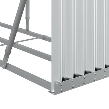 Vedställ silver 234x45x100 cm galvaniserat stål