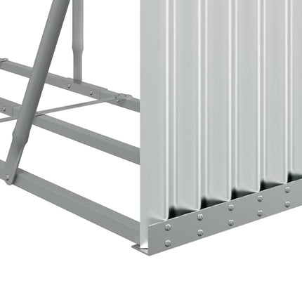 Vedställ silver 300x45x100 cm galvaniserat stål