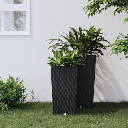 Blomkruka med avtagbar insida antracit 11/26,5 L PP-rotting