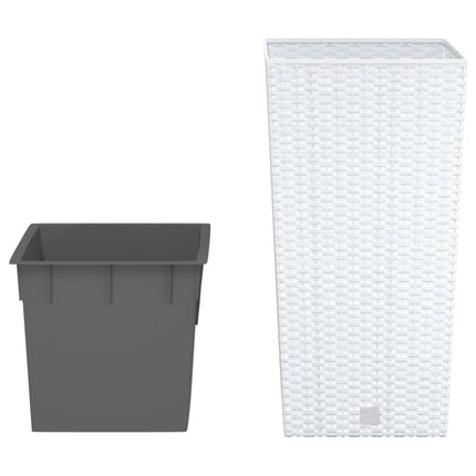 Blomkruka med avtagbar insida vit 11/26,5 L PP-rotting