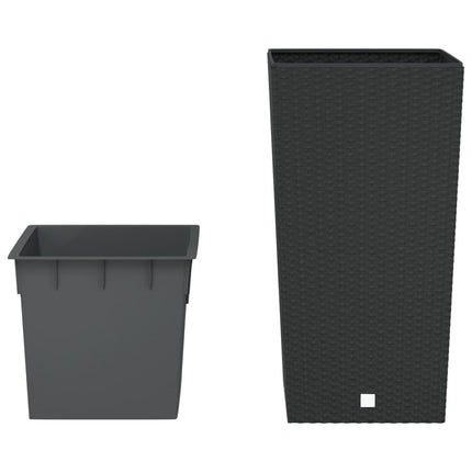 Blomkruka med avtagbar insida antracit 21/49 L PP-rotting