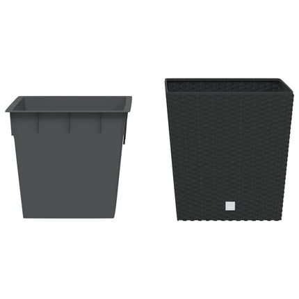 Blomkruka med avtagbar insida antracit 21/32 L PP-rotting