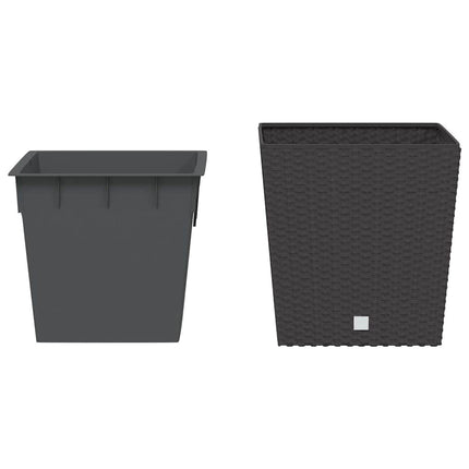 Blomkruka med avtagbar insida brun 21/32 L PP-rotting