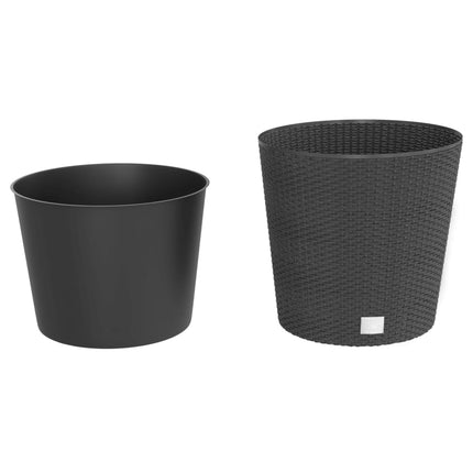 Blomkruka med avtagbar insida antracit 35/37,5 L PP-rotting