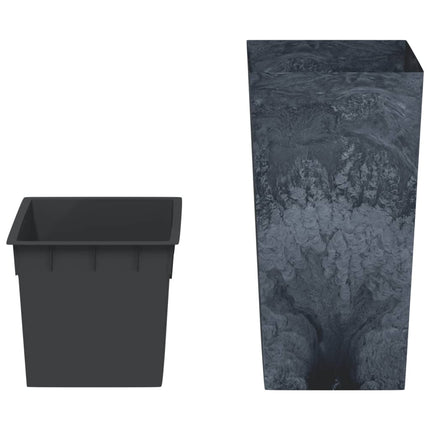 Blomkruka avtagbar insida antracit 21/49 L PP betonglook