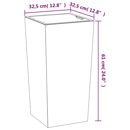 Blomkruka avtagbar insida antracit 21/49 L PP betonglook