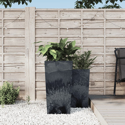 Blomkruka avtagbar insida antracit 21/49 L PP betonglook