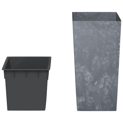 Blomkruka med avtagbar insida grå 21/49 L PP betonglook