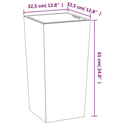 Blomkruka med avtagbar insida grå 21/49 L PP betonglook