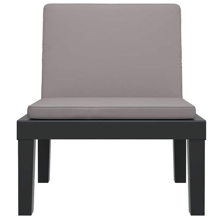 Solsäng med dynor antracit PP