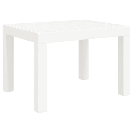 Trädgårdsbord vit 59x47x40 cm PP