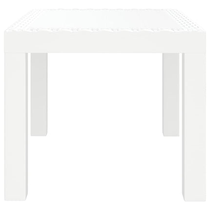 Trädgårdsbord vit 59x47x40 cm PP