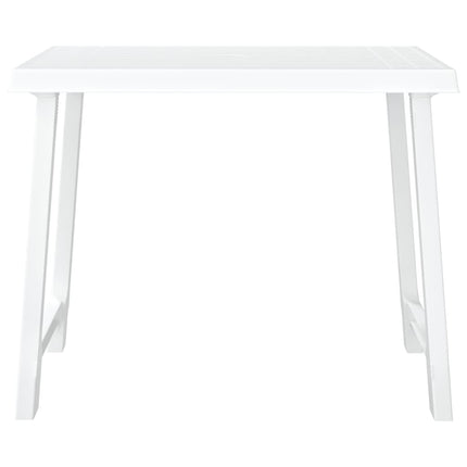 Campingbord vit 79x56x64 cm PP träutseende