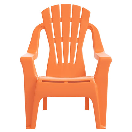 Trädgårdsstolar 2 st för barn orange 37x34x44 cm PP träutseende