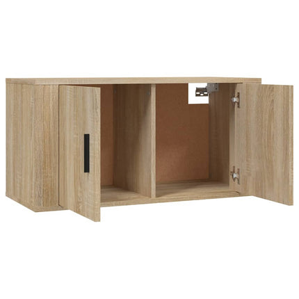 Väggmonterade tv-skåp 3 st Sonoma ek 80x34,5x40 cm