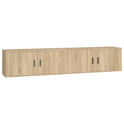 Väggmonterade tv-skåp 2 st Sonoma ek 100x34,5x40 cm