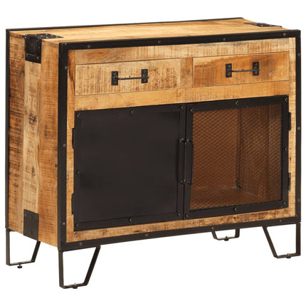 Skänk 80x31x66 cm massivt grovt mangoträ och metall