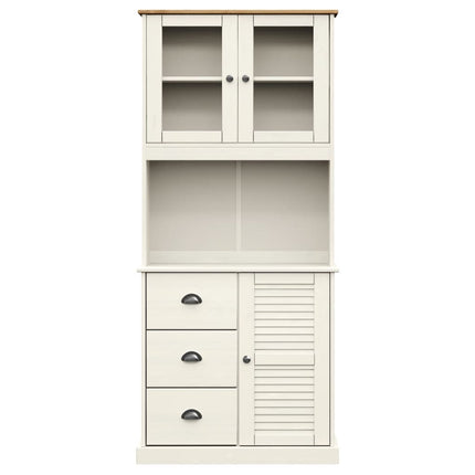 Högskåp VIGO vit 78x40x175 cm massiv furu