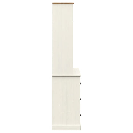Högskåp VIGO vit 78x40x175 cm massiv furu