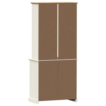 Högskåp VIGO vit 78x40x175 cm massiv furu
