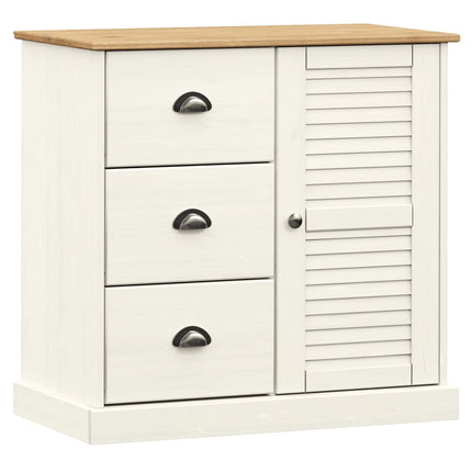 Högskåp VIGO vit 78x40x175 cm massiv furu