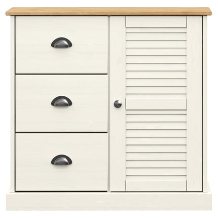 Högskåp VIGO vit 78x40x175 cm massiv furu
